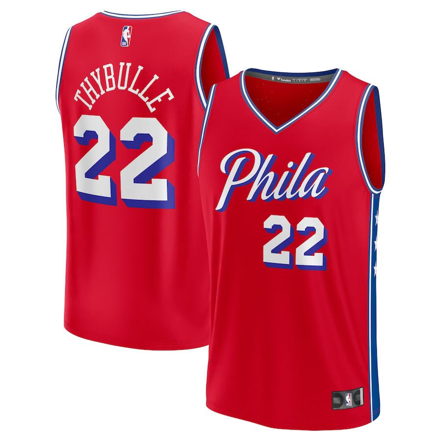 Men Philadelphia 76ers #22 Matisse Thybulle Fanatics Branded Red 2022-23 Fast Break Replica NBA Jersey->philadelphia 76ers->NBA Jersey